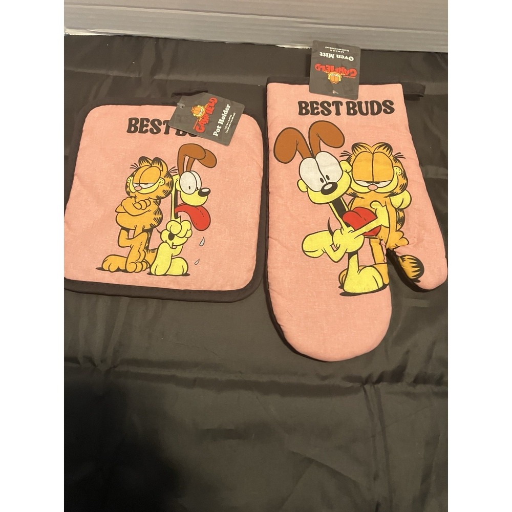 Iconic Garfield And Odie Comic Cat Lot New Tag Oven Mitt Pot Holder Best Buds